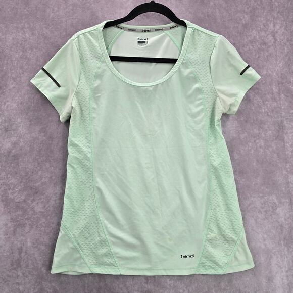 Hind Mint Green Activewear Performance Short Sleeve Athletic Tshirt Top Medium - Picture 1 of 6